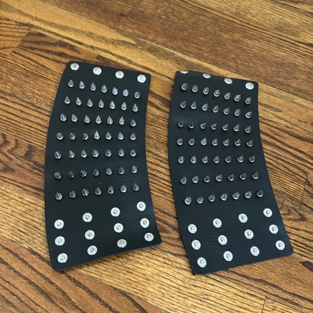 Black spiky bracelets